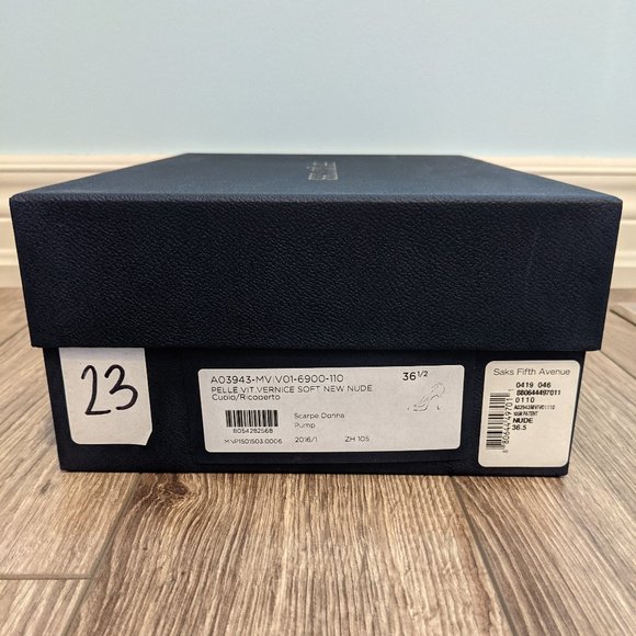 NIB (W36.5) - SERGIO ROSSI Nude Patent Donna Pumps - Picture 9 of 9